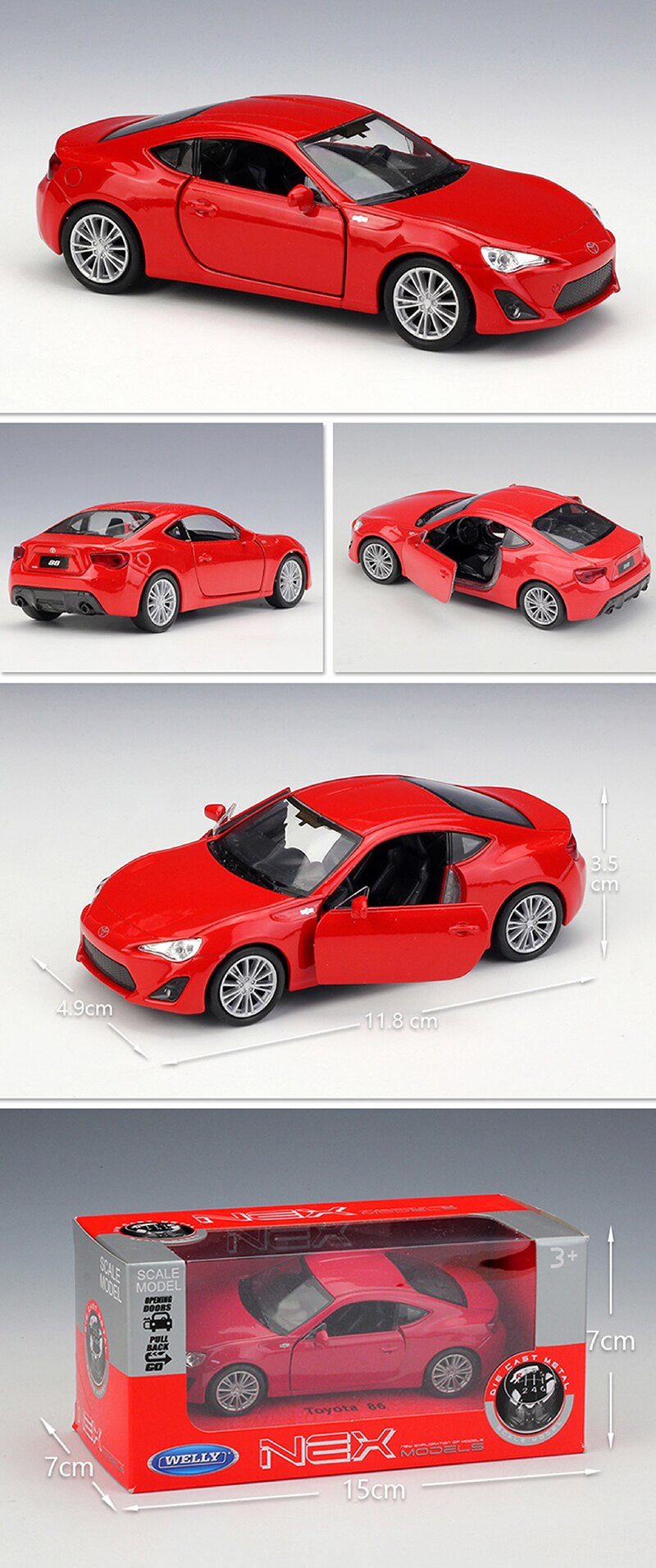 1:36 Diecast Models FT86 FT 86 Red Coupe Model Toys Alloy Car Diecast Metal Pull Back Car Toy For Gift Collection 1:36 Diecast Models FT86 FT 86 Red Coupe Model Toys Alloy Car Diecast Metal Pull Back Car Toy For Gift Collection