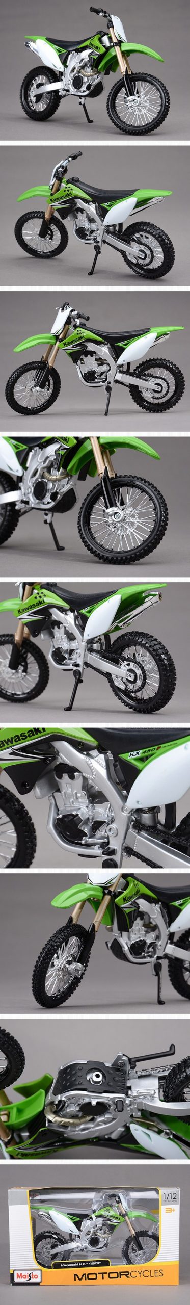 MAISTO KWSK KX 450F off-road 1:12 scale Mototcycle metal Diecast Metal Bike miniature race Toy For Gift Collection MAISTO KWSK KX 450F off-road 1:12 scale Mototcycle metal Diecast Metal Bike miniature race Toy For Gift Collection