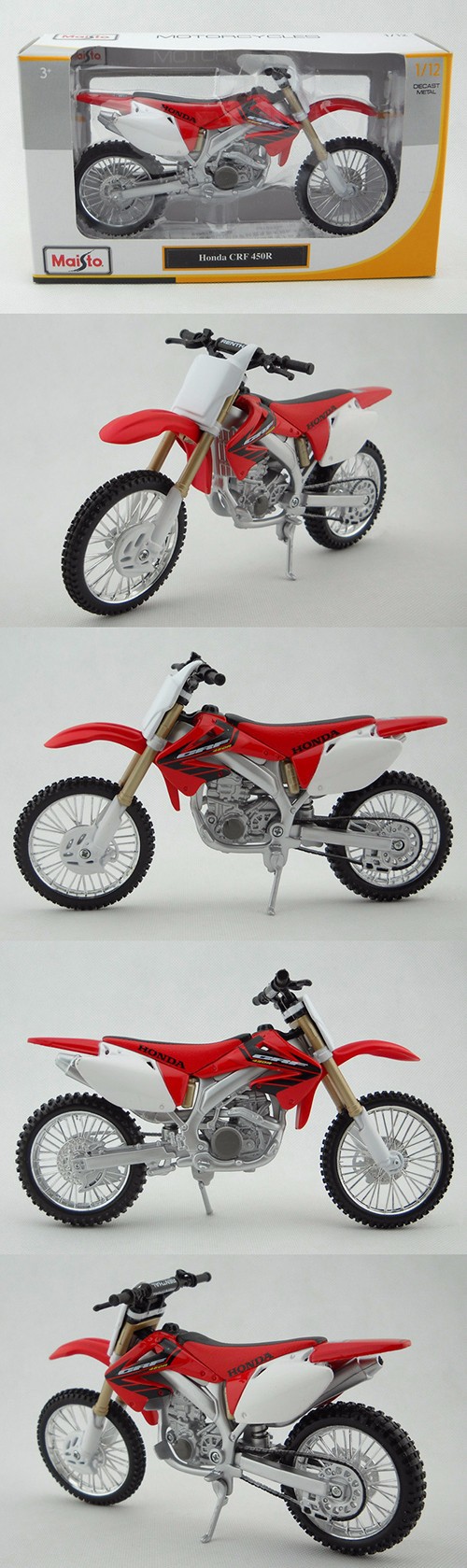 MAISTO Motorcycle Models CRF450R Off-Road 1:12 scale Motorcycle Diecast Metal Bike Miniature Race Toy For Gift Collection