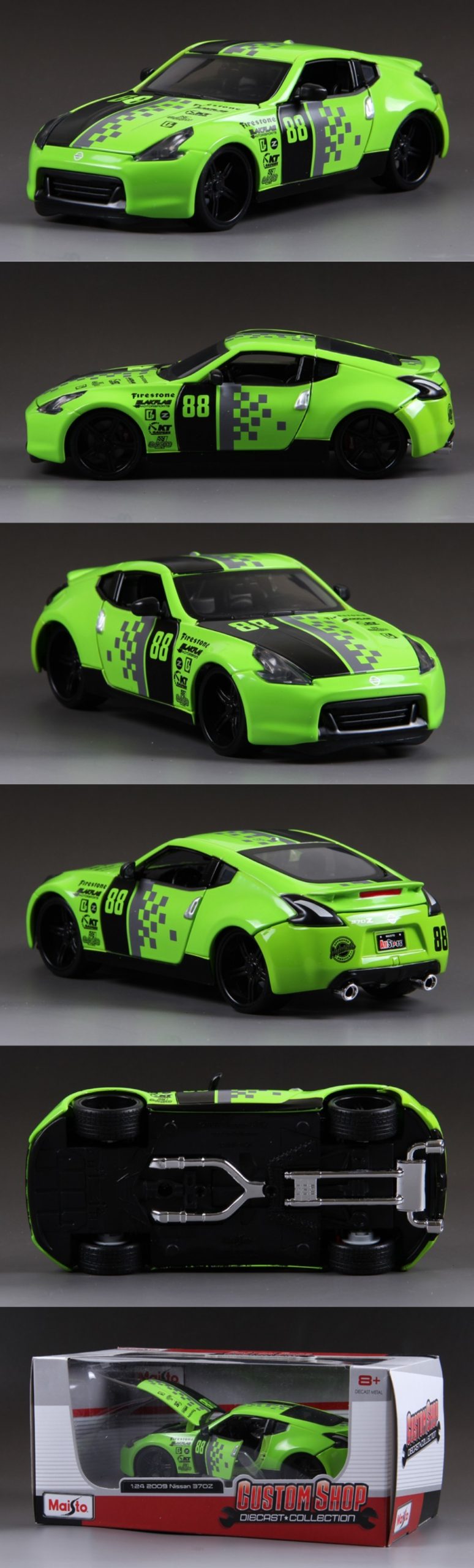 Maitso 1:24 Diecast Model Car 370Z Green 1:24 Alloy Car Metal Racing Vehicle Play Collectible Models Sport Cars toys For Gift Maitso 1:24 Diecast Model Car 370Z Green 1:24 Alloy Car Metal Racing Vehicle Play Collectible Models Sport Cars toys For Gift