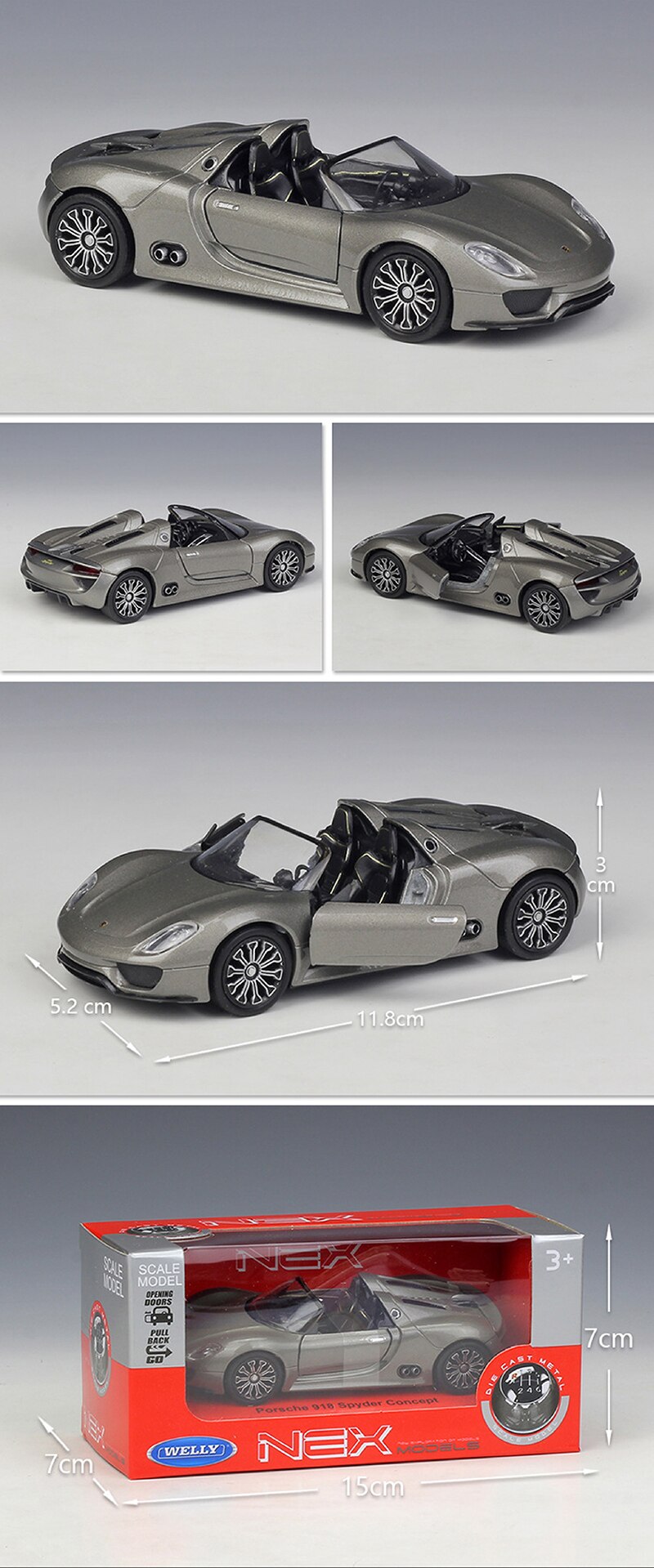 1:36 Diecast Models 918 Spyder Concept Coupe Model Toys Alloy Car Diecast Metal Pull Back Car Toy For Gift Collection 1:36 Diecast Models 918 Spyder Concept Coupe Model Toys Alloy Car Diecast Metal Pull Back Car Toy For Gift Collection