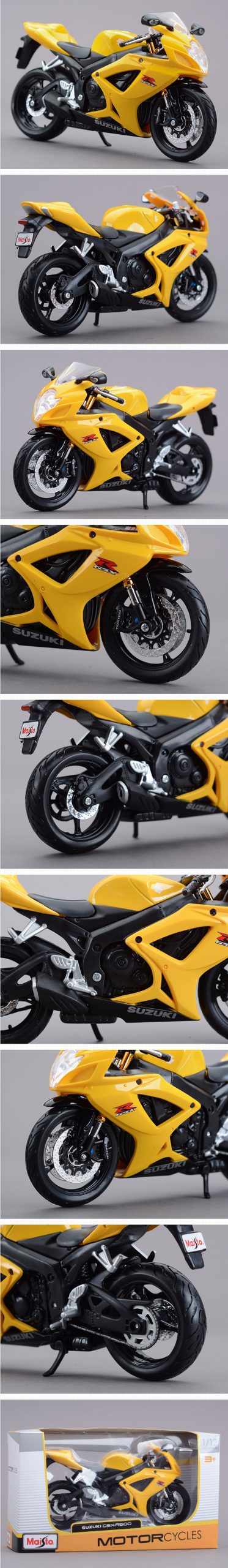 MAISTO SZK GSX R600 motorcycle model 1:12 scale Motorcycle Diecast Metal Bike Miniature Race Toy For Gift Collection