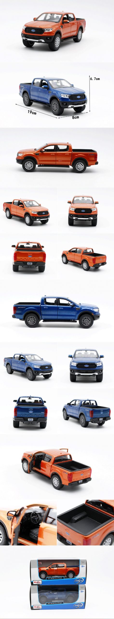 Maisto 1:27 2019 Ford RANGER Pick up diecast Car Diecast Car Model Toy Vehicle Car Model Maisto Models Kids Car