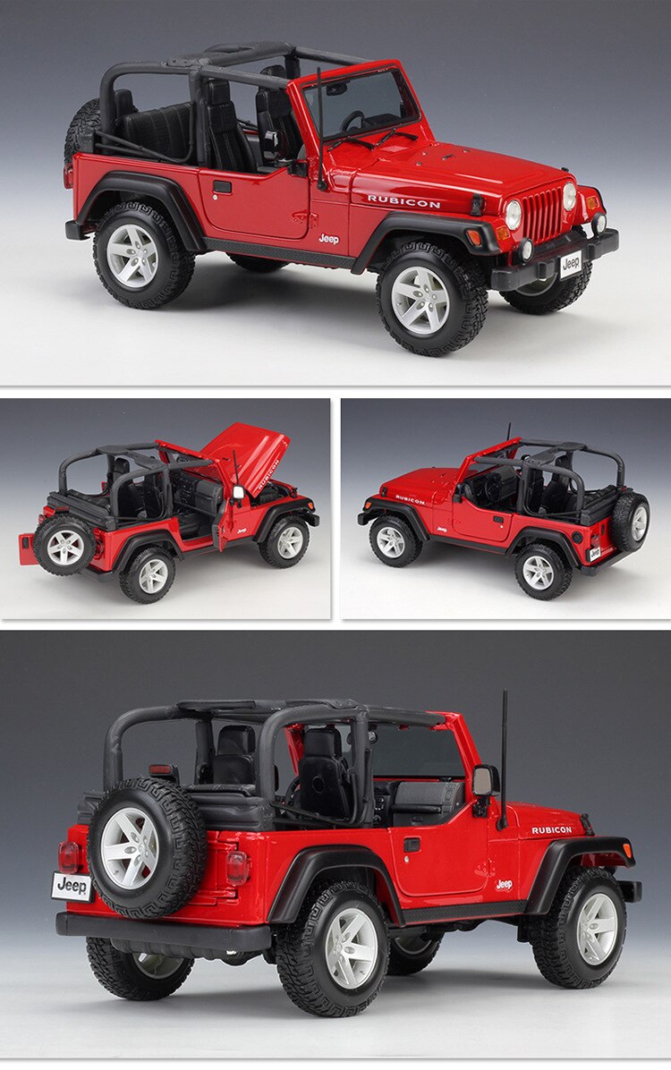Maisto 1:18 Diecast Car JEEP Wrangler Rubicon SUV Cars 1:18 Alloy Car Metal Vehicle Collectible Models toys For Gift