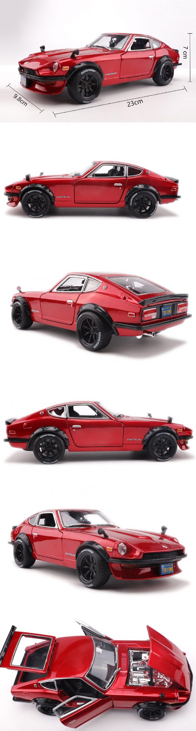 Maisto 1:18 1971 Datsun 240Z Red Classic Cars 1:18 Alloy Car Metal Vehicle Collectible Models toys For Gift Collection
