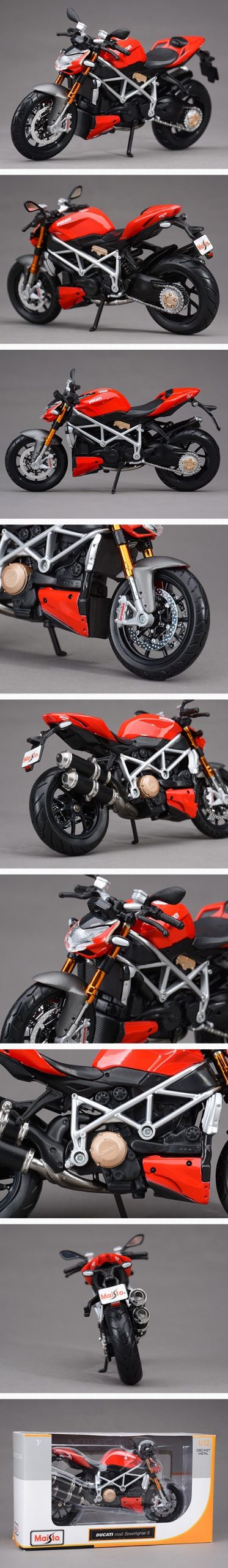 MAISTO Motorcycle Model DMH Streetfighter S 1:12 scale Motorcycle Diecast Metal Bike Miniature Race Toy For Gift Collection MAISTO Motorcycle Model DMH Streetfighter S 1:12 scale Motorcycle Diecast Metal Bike Miniature Race Toy For Gift Collection