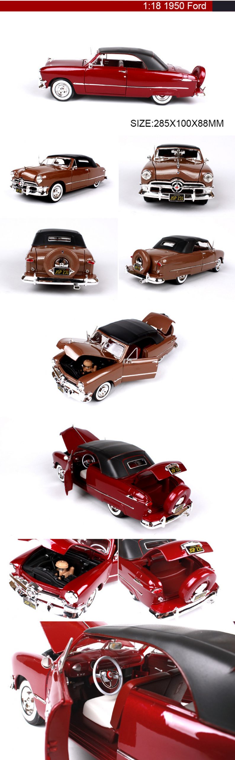 Maisto 1:18 diecast Car 1950 Classic Cars 1:18 Alloy Car Metal Vehicle Collectible Models toys For Gift Collection Maisto 1:18 diecast Car 1950 Classic Cars 1:18 Alloy Car Metal Vehicle Collectible Models toys For Gift Collection
