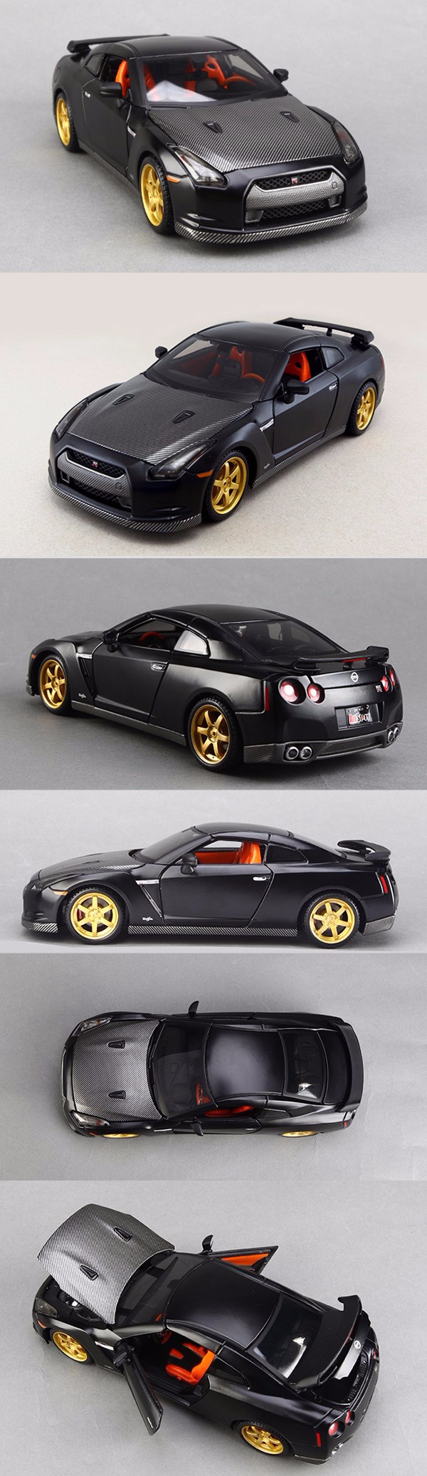 Maisto 1:24 Diecast Model Car Skyline GTR R35 Matte black Metal Racing Vehicle Play Collectible Models Sport Cars toys For Gift Maisto 1:24 Diecast Model Car Skyline GTR R35 Matte black Metal Racing Vehicle Play Collectible Models Sport Cars toys For Gift