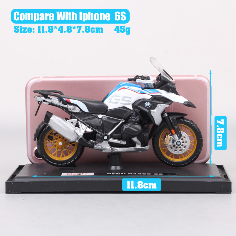 Children's 1/18 Scale Maisto R1250GS Travel Enduro Motorcycle Model Diecast Toy Vehicles R 1250 GS Bike Sports Miniatures Gift