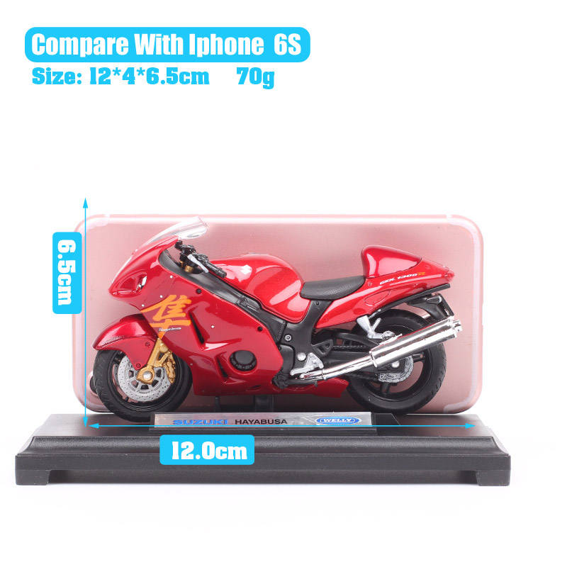 Welly 1:18 Scale Suzuki GSX1300R GSX Hayabusa Motorcycle Model Diecasts & Toy Vehicles Sport Bike Red Thumbnails Of Collectible