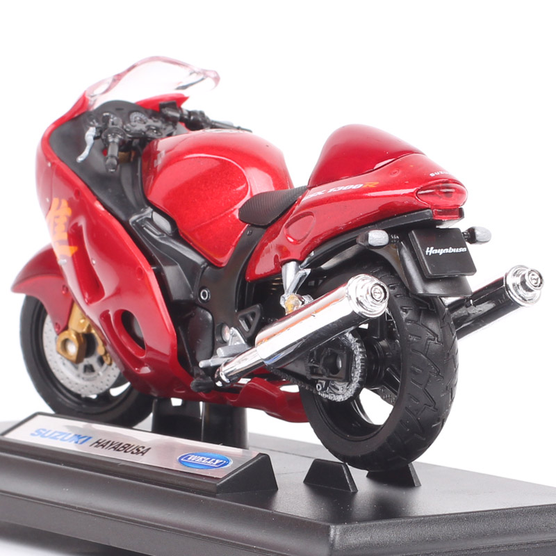 Welly 1:18 Scale Suzuki GSX1300R GSX Hayabusa Motorcycle Model Diecasts & Toy Vehicles Sport Bike Red Thumbnails Of Collectible