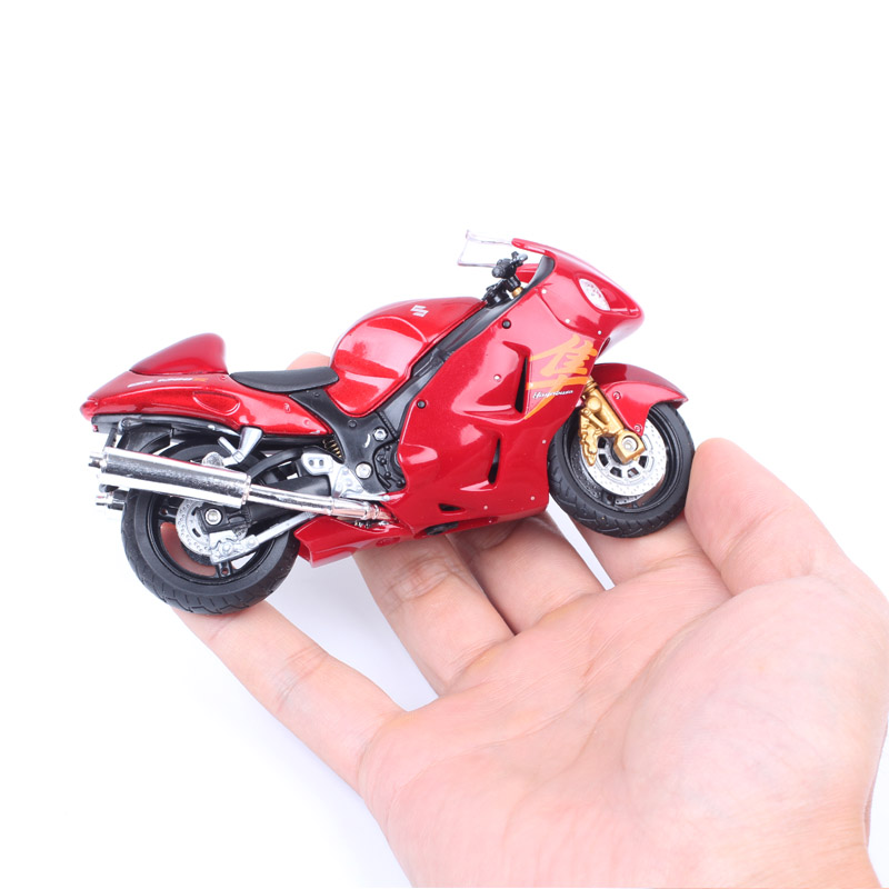 Welly 1:18 Scale Suzuki GSX1300R GSX Hayabusa Motorcycle Model Diecasts & Toy Vehicles Sport Bike Red Thumbnails Of Collectible