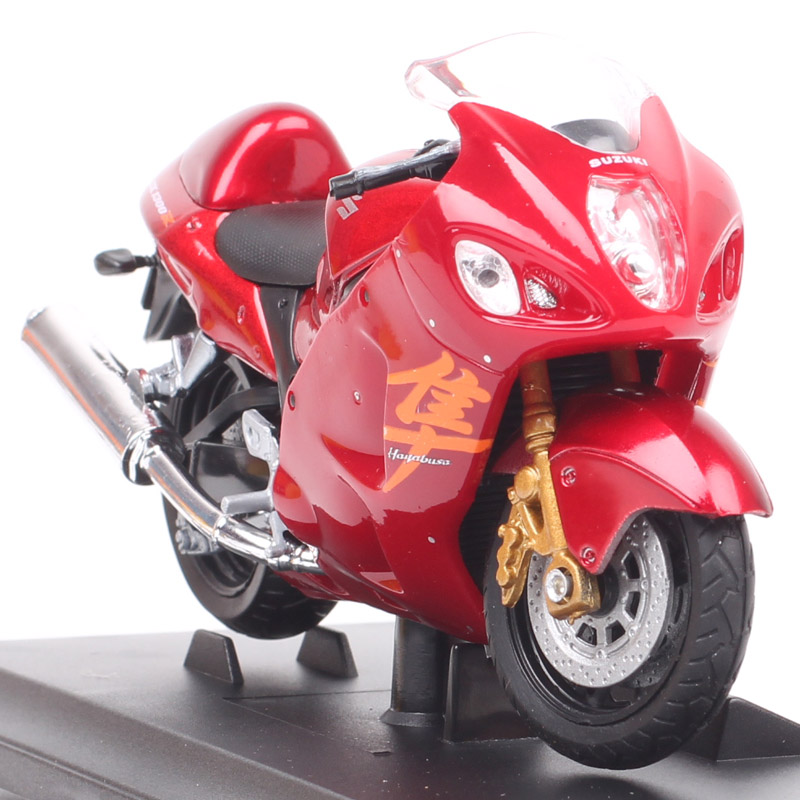 Welly 1:18 Scale Suzuki GSX1300R GSX Hayabusa Motorcycle Model Diecasts & Toy Vehicles Sport Bike Red Thumbnails Of Collectible