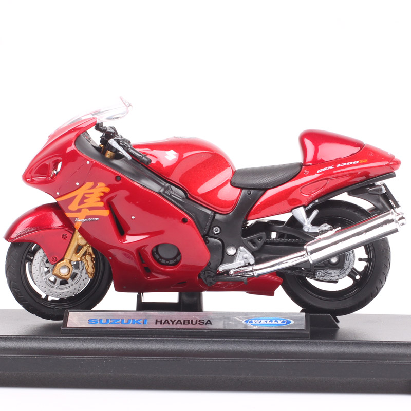 Welly 1:18 Scale Suzuki GSX1300R GSX Hayabusa Motorcycle Model Diecasts & Toy Vehicles Sport Bike Red Thumbnails Of Collectible