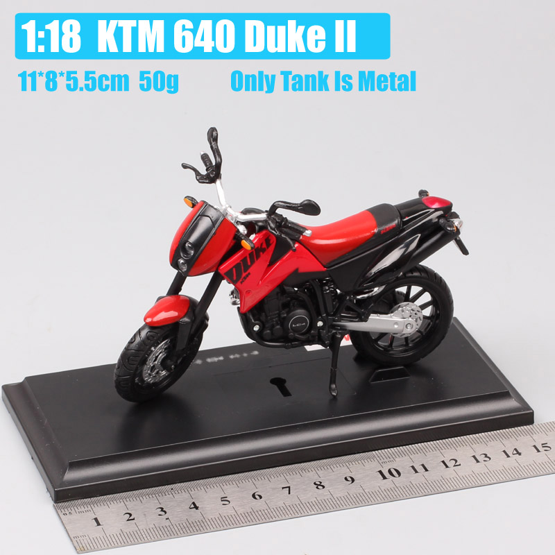 1/18 Scale 640 Duke II Motorcycle Diecasts Model Riders Bike Super Motard Vehicle Supermoto Enduro Replicas Toys For Childrens 1/18 Scale 640 Duke II Motorcycle Diecasts Model Riders Bike Super Motard Vehicle Supermoto Enduro Replicas Toys For Childrens