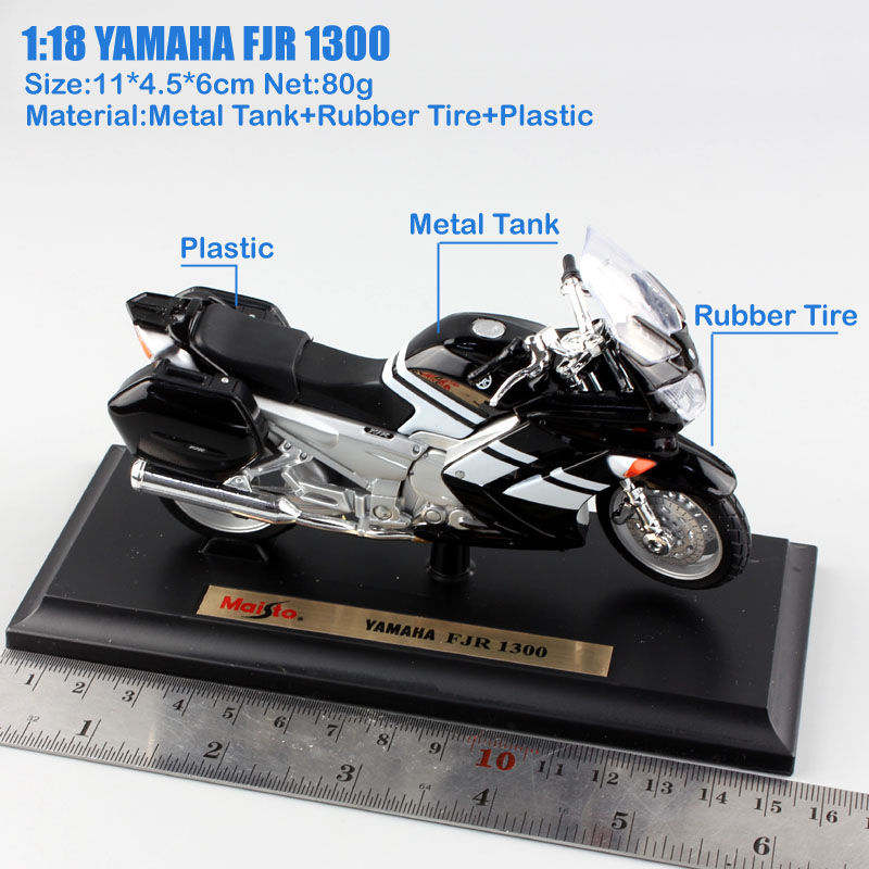 1/18 scale maisto YAMAHA FJR 1300 Sport Touring patrol vehicle metal motorcycle diecast toy models Moto bike for boys thumbnails