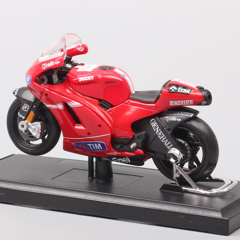 Kids 1/18 scale maisto 2010 Ducati RR GP10 racer No.27 Casey Stoner diecast motorcycle mdoel moto bike model Toy gift for boys