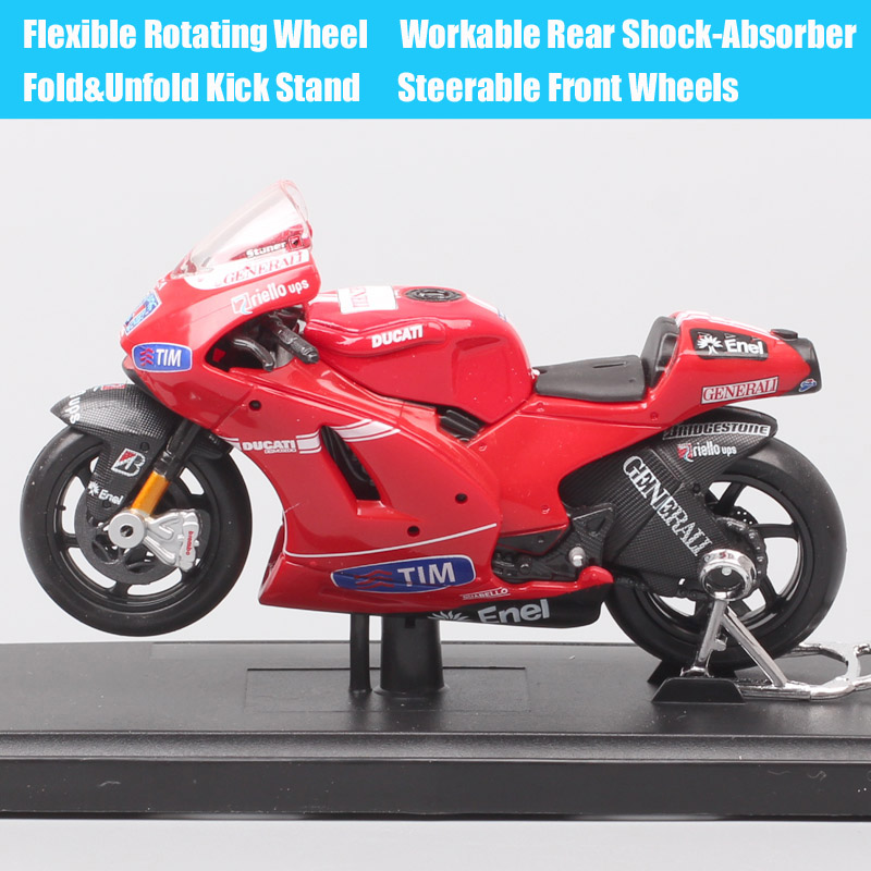 Kids 1/18 scale maisto 2010 Ducati RR GP10 racer No.27 Casey Stoner diecast motorcycle mdoel moto bike model Toy gift for boys