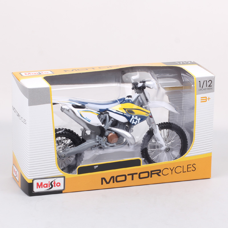 Maisto 1/12 Motorcycle scale TE Husqvarna TE125 2016 Dirt Bike Motocross moto Enduro Diecast & vehicles off road race model toys