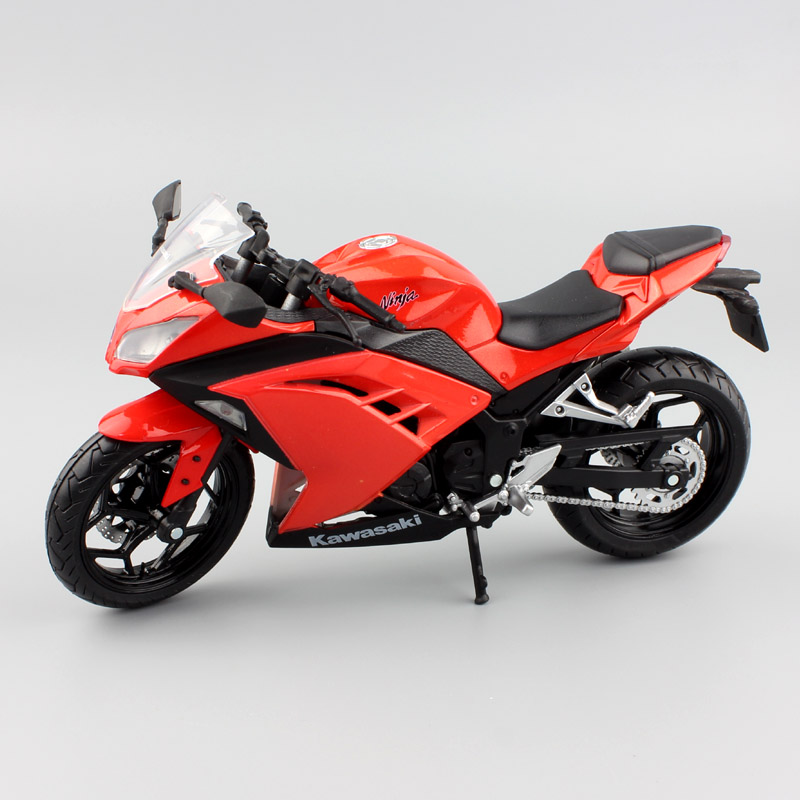 1:12 automaxx small Kawasaki Ninja 300 EX300 ZX3R race Motorcycle scale toy bike Diecasts & Toy Vehicles model toy miniature kid