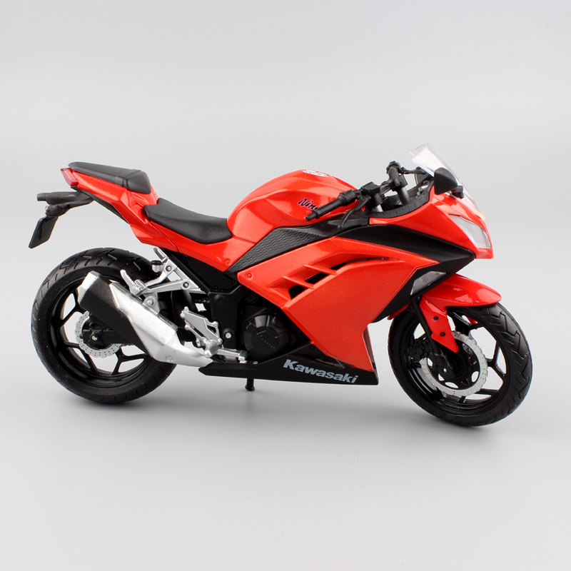 1:12 automaxx small Kawasaki Ninja 300 EX300 ZX3R race Motorcycle scale toy bike Diecasts & Toy Vehicles model toy miniature kid