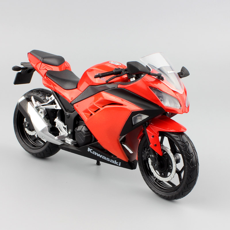 1:12 automaxx small Kawasaki Ninja 300 EX300 ZX3R race Motorcycle scale toy bike Diecasts & Toy Vehicles model toy miniature kid