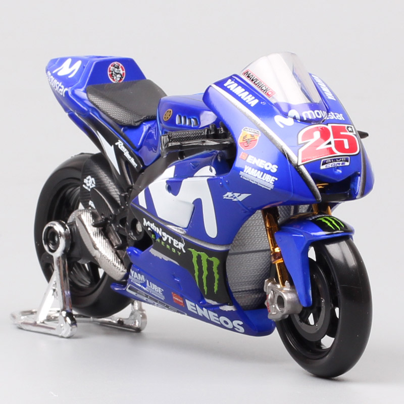 Maisto 1/18 Scale 2018 Yamaha YZR-M1 #25 Racer Maverick Vinales Moto Racing Motorcycle Diecasts & Toy Vehicles GP Bike Model Toy