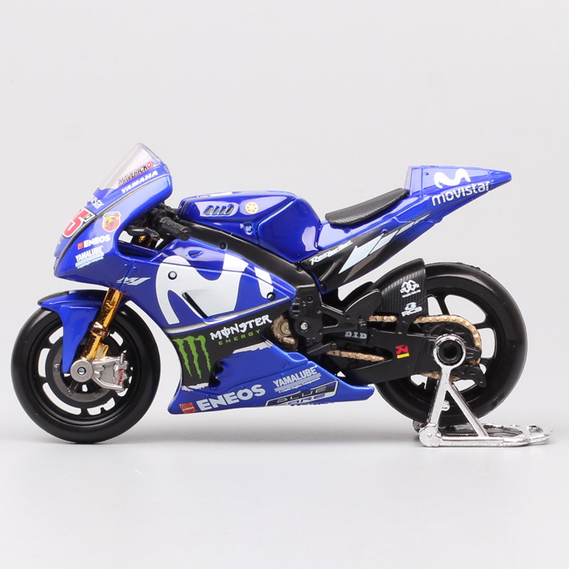 Maisto 1/18 Scale 2018 Yamaha YZR-M1 #25 Racer Maverick Vinales Moto Racing Motorcycle Diecasts & Toy Vehicles GP Bike Model Toy