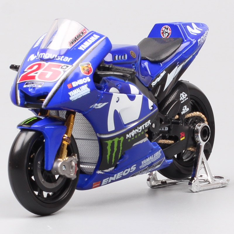 Maisto 1/18 Scale 2018 Yamaha YZR-M1 #25 Racer Maverick Vinales Moto Racing Motorcycle Diecasts & Toy Vehicles GP Bike Model Toy