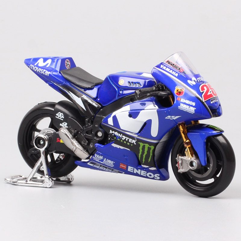 Maisto 1/18 Scale 2018 Yamaha YZR-M1 #25 Racer Maverick Vinales Moto Racing Motorcycle Diecasts & Toy Vehicles GP Bike Model Toy