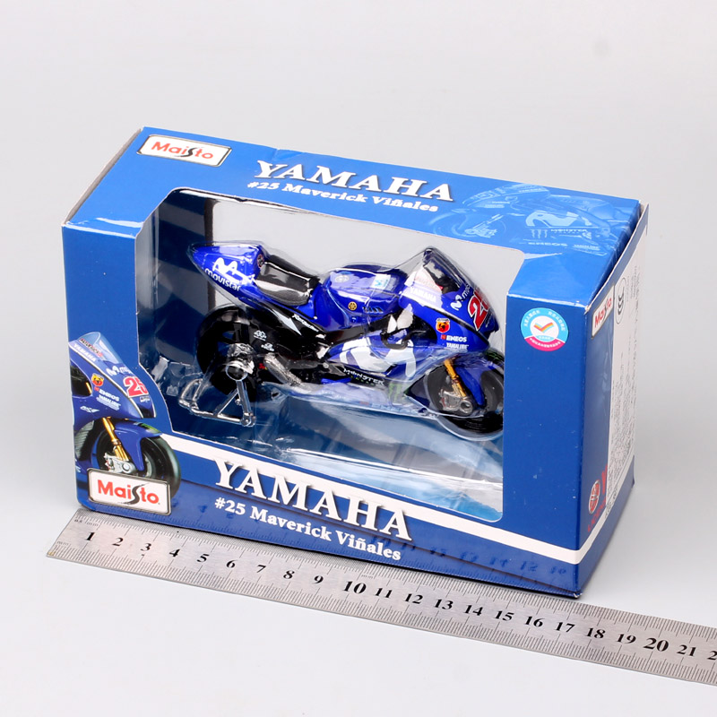Maisto 1/18 Scale 2018 Yamaha YZR-M1 #25 Racer Maverick Vinales Moto Racing Motorcycle Diecasts & Toy Vehicles GP Bike Model Toy