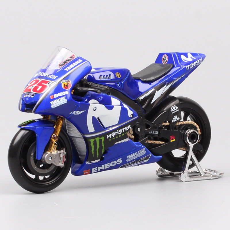 Maisto 1/18 Scale 2018 Yamaha YZR-M1 #25 Racer Maverick Vinales Moto Racing Motorcycle Diecasts & Toy Vehicles GP Bike Model Toy