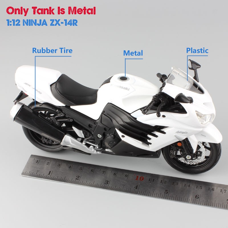 1:12 scale maisto miniatures Kawasaki Ninja ZX-14 14R ZZR1400 metal diecast models sport motorbike bike motorcycle toys for kids