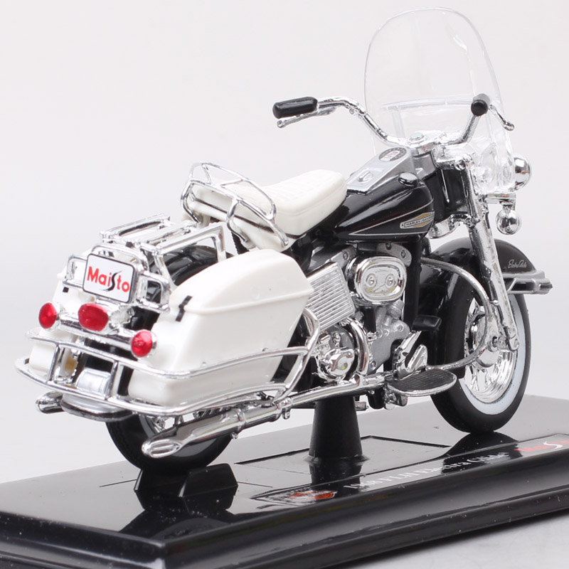 Children's 1:18 Scale Maisto Retro 1968 FLH Electra Glide Touring Bike Diecast Vehicle Motorcycle Model Moto Toy For Collectible