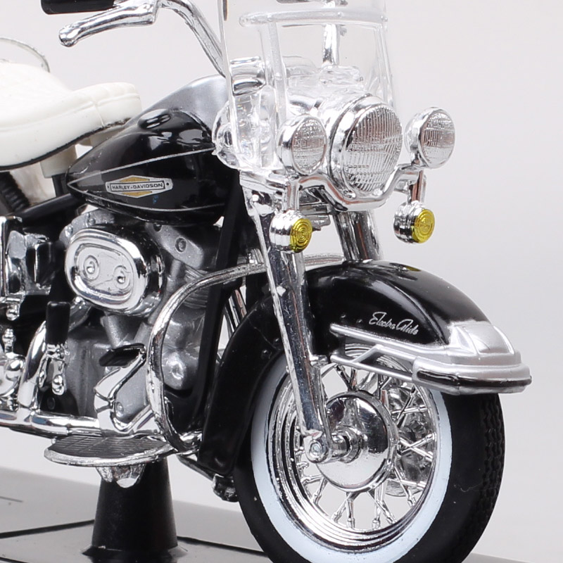 Children's 1:18 Scale Maisto Retro 1968 FLH Electra Glide Touring Bike Diecast Vehicle Motorcycle Model Moto Toy For Collectible
