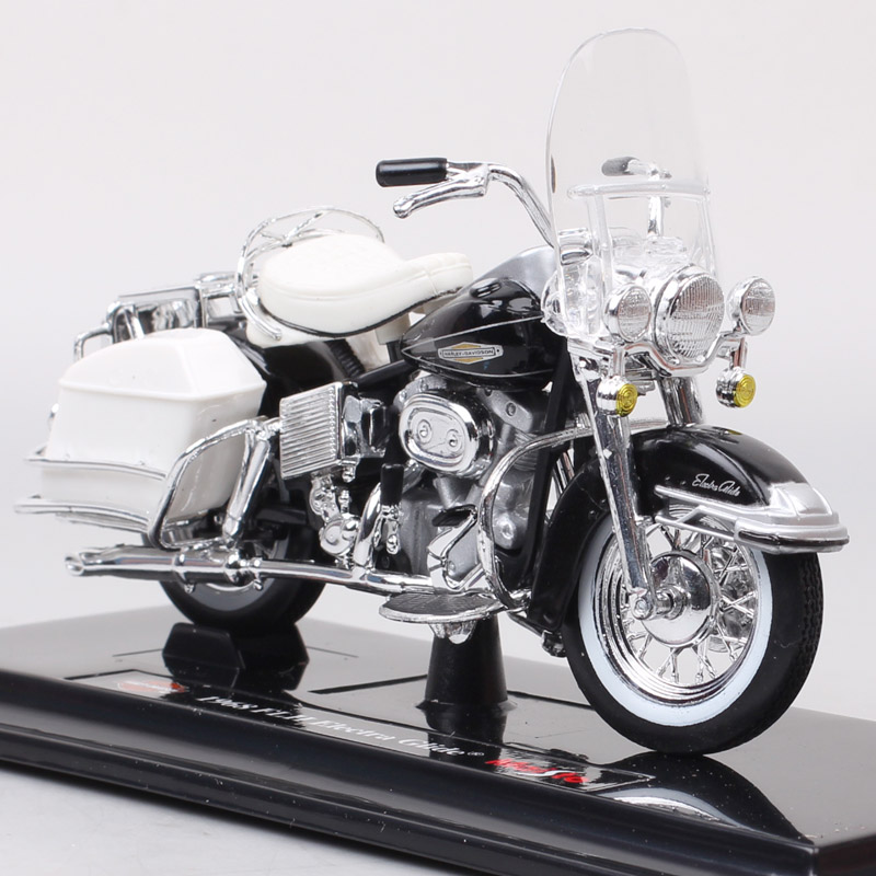 Children's 1:18 Scale Maisto Retro 1968 FLH Electra Glide Touring Bike Diecast Vehicle Motorcycle Model Moto Toy For Collectible