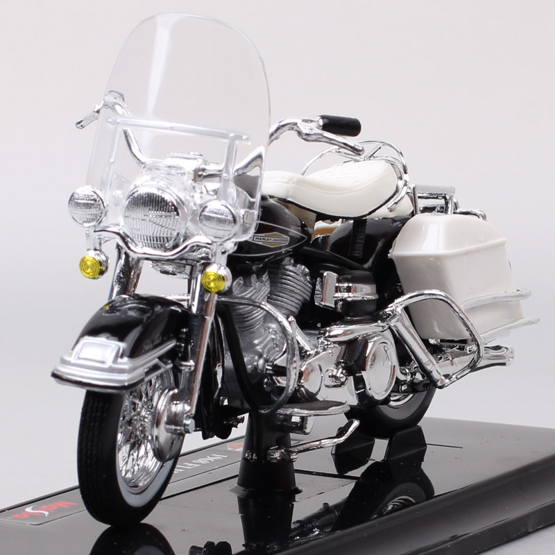 Children's 1:18 Scale Maisto Retro 1968 FLH Electra Glide Touring Bike Diecast Vehicle Motorcycle Model Moto Toy For Collectible