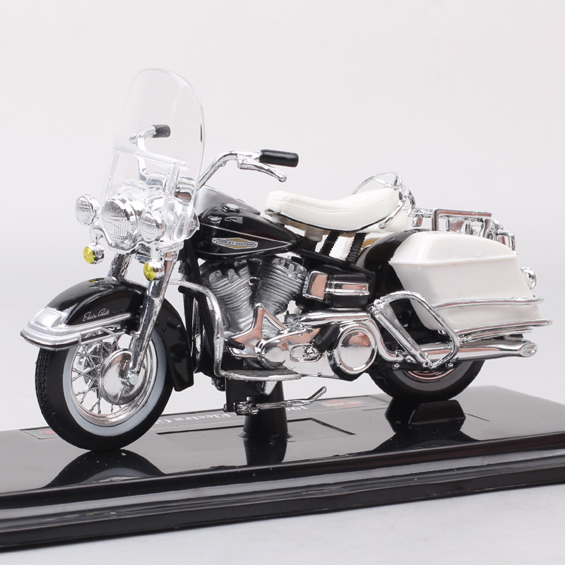 Children's 1:18 Scale Maisto Retro 1968 FLH Electra Glide Touring Bike Diecast Vehicle Motorcycle Model Moto Toy For Collectible