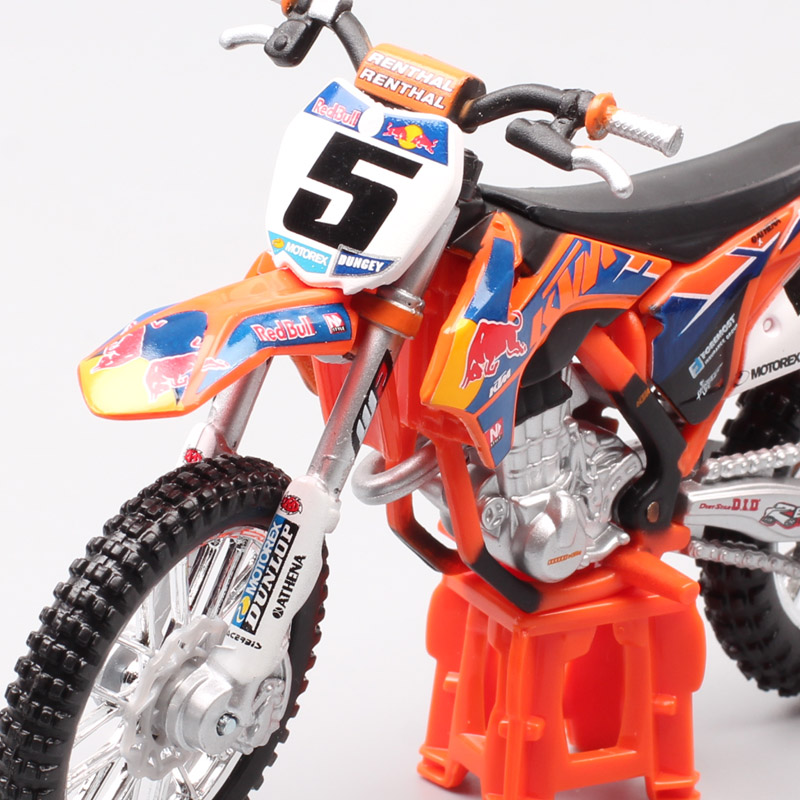 1:18 Scale Bburago 450 SX-F SXF 2014 No.5 Ryan Dungey GP Racing Motocross Enduro Motorcycle Diecast Model Off Road Dirt Bike Toy