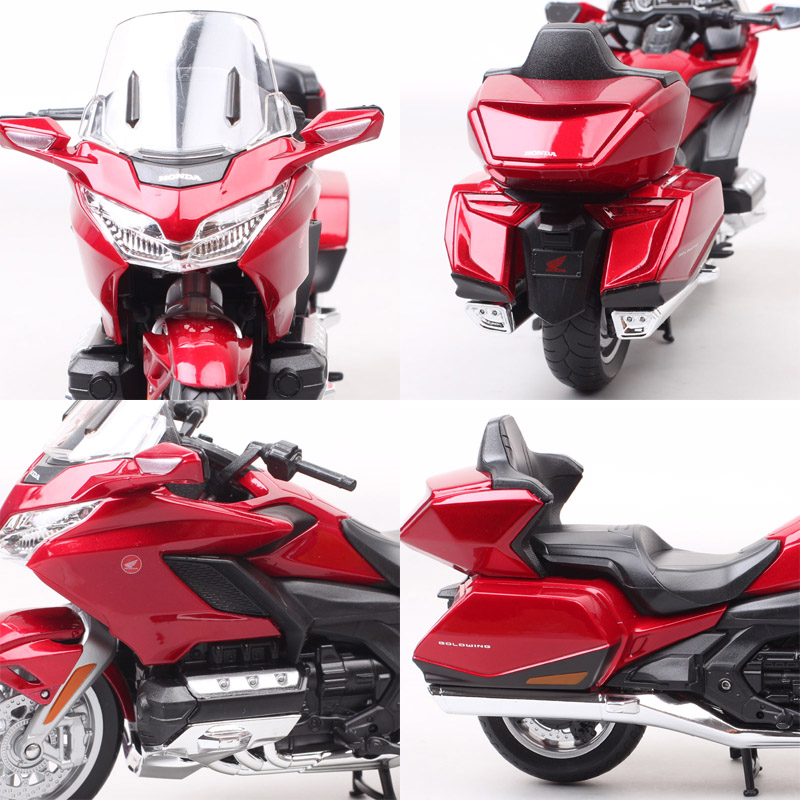 Classic 1/12 Scale Big Welly Honda Gold Wing Touring Motorcycle Toy Vehicles Model Sports Cruiser Bike Souvenir For Collectors