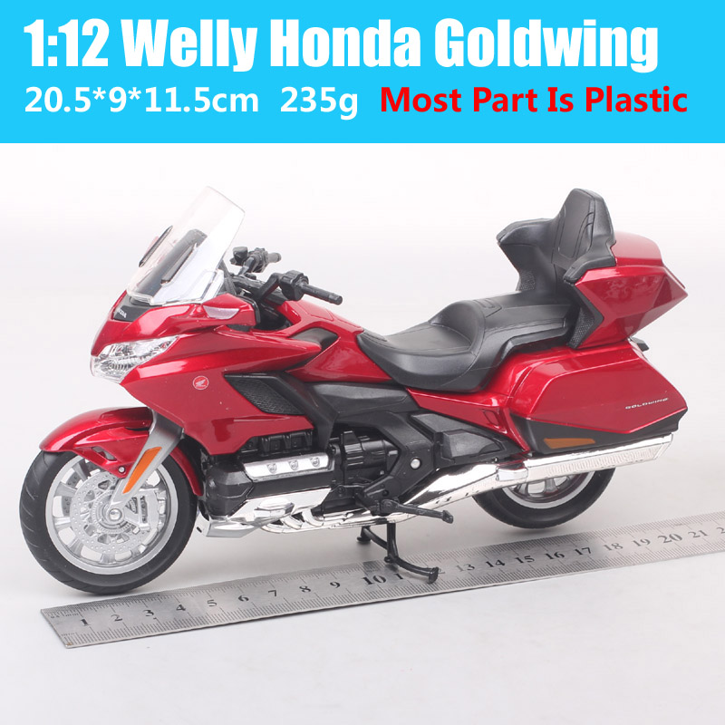 Classic 1/12 Scale Big Welly Honda Gold Wing Touring Motorcycle Toy Vehicles Model Sports Cruiser Bike Souvenir For Collectors