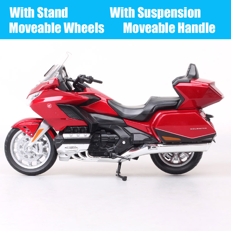 Classic 1/12 Scale Big Welly Honda Gold Wing Touring Motorcycle Toy Vehicles Model Sports Cruiser Bike Souvenir For Collectors