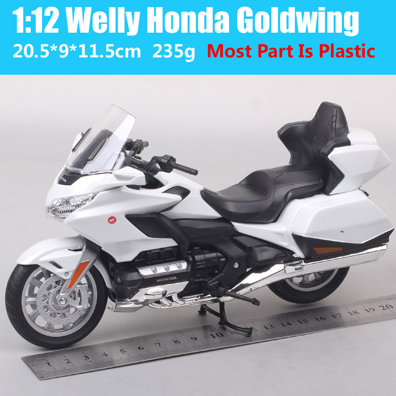 Classic 1/12 Scale Big Welly Honda Gold Wing Touring Motorcycle Toy Vehicles Model Sports Cruiser Bike Souvenir For Collectors