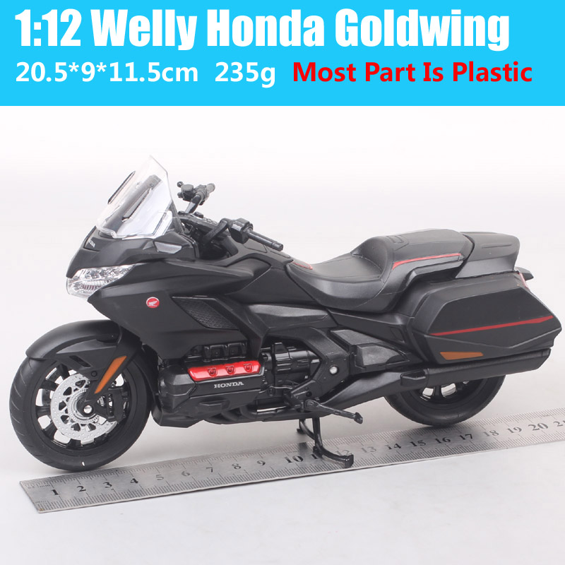 Classic 1/12 Scale Big Welly Honda Gold Wing Touring Motorcycle Toy Vehicles Model Sports Cruiser Bike Souvenir For Collectors