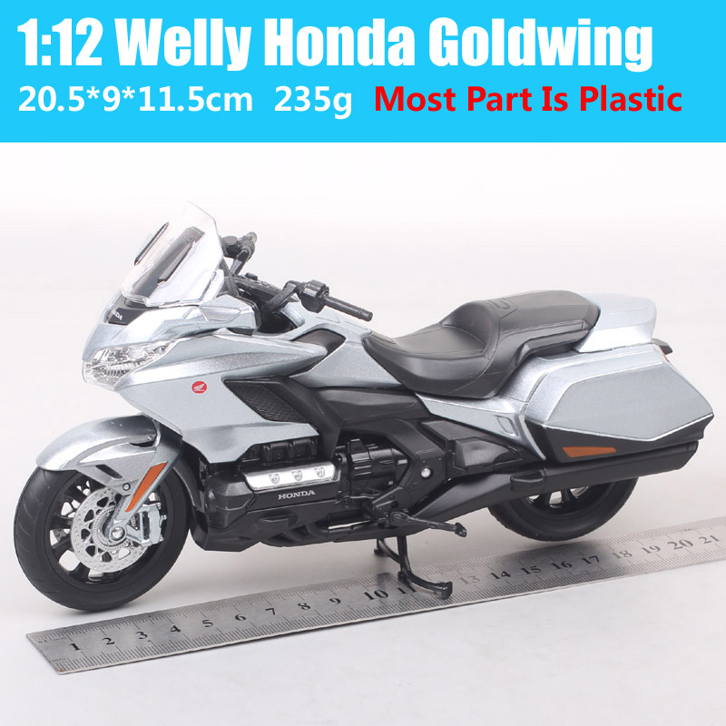 Classic 1/12 Scale Big Welly Honda Gold Wing Touring Motorcycle Toy Vehicles Model Sports Cruiser Bike Souvenir For Collectors