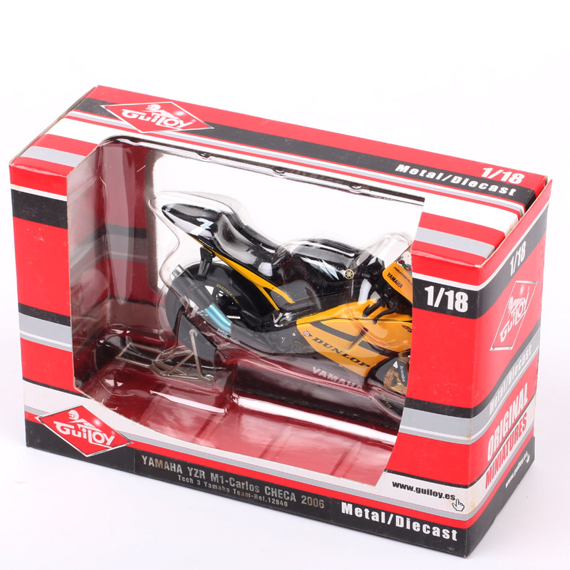 1/18 Scale Yamaha YZR M1 2006 Rider #7 Carlos Checa GP Racing Motorcycle Diecast Moto Bike Model Toy Vehicles Guiloy Collectible 1/18 Scale Yamaha YZR M1 2006 Rider #7 Carlos Checa GP Racing Motorcycle Diecast Moto Bike Model Toy Vehicles Guiloy Collectible