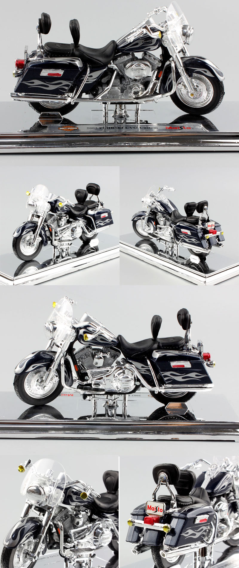 1/18 Scale Maisto FLHR Road King Diecast Model Street Bob Motorcycle Cruiser K Model Touring Night Train Bike Breakout Duo Toys