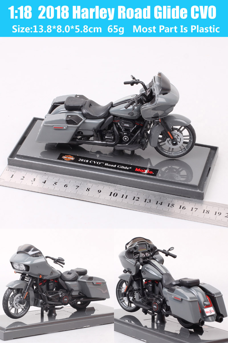 1/18 Scale Maisto FLHR Road King Diecast Model Street Bob Motorcycle Cruiser K Model Touring Night Train Bike Breakout Duo Toys