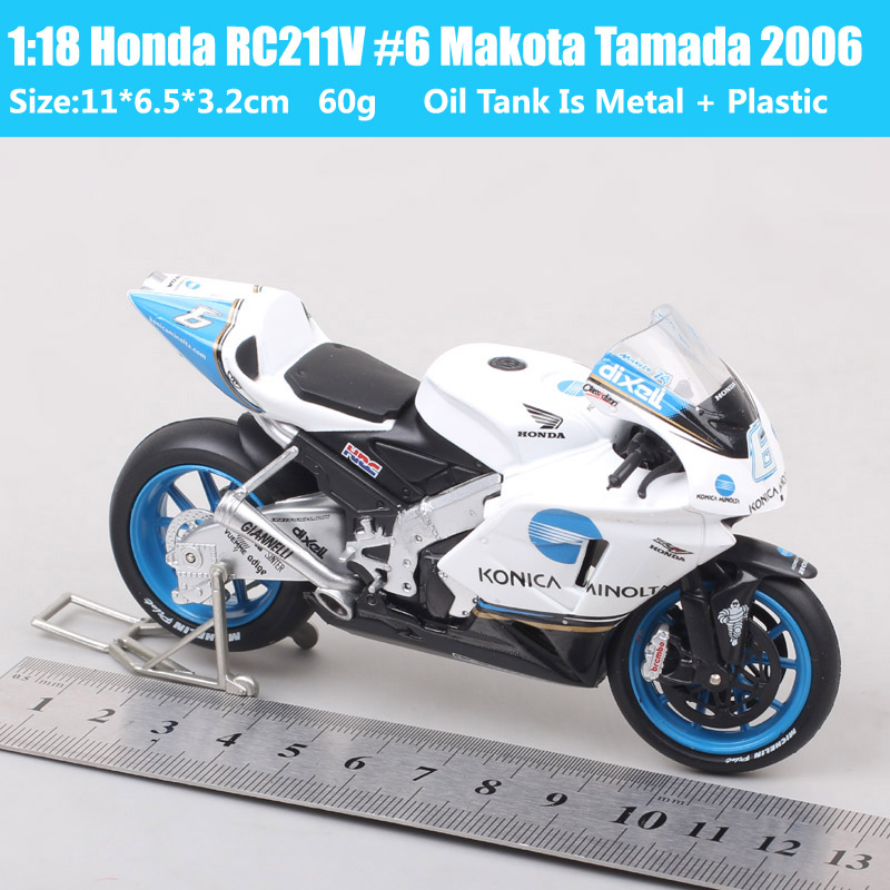 Guiloy 1/18 Scale Mini Honda Repsol RC211V #6 Makota Tamada Rider 2006 GP Racing Motorcycle Diecasts & Toy Vehicles Bike Model Guiloy 1/18 Scale Mini Honda Repsol RC211V #6 Makota Tamada Rider 2006 GP Racing Motorcycle Diecasts & Toy Vehicles Bike Model
