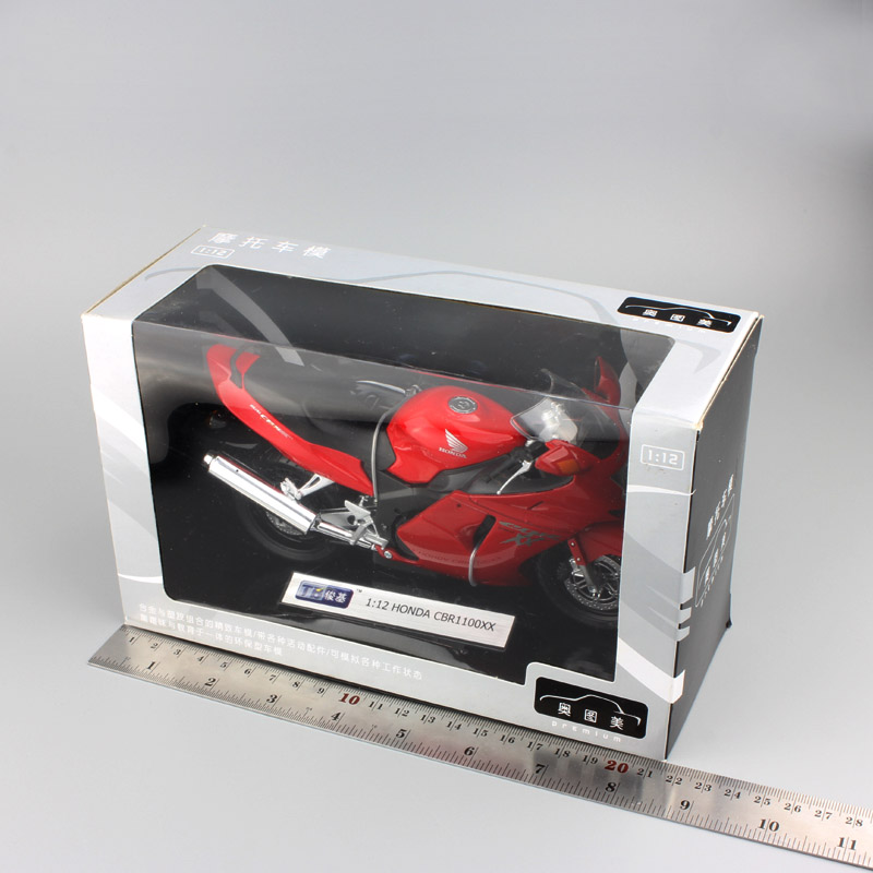 1:12 scale automaxx kids Motorcycle Honda CBR 1100XX CBR1100XX Sport Super Blackbird Diecast motor bike models race toy Vehicles